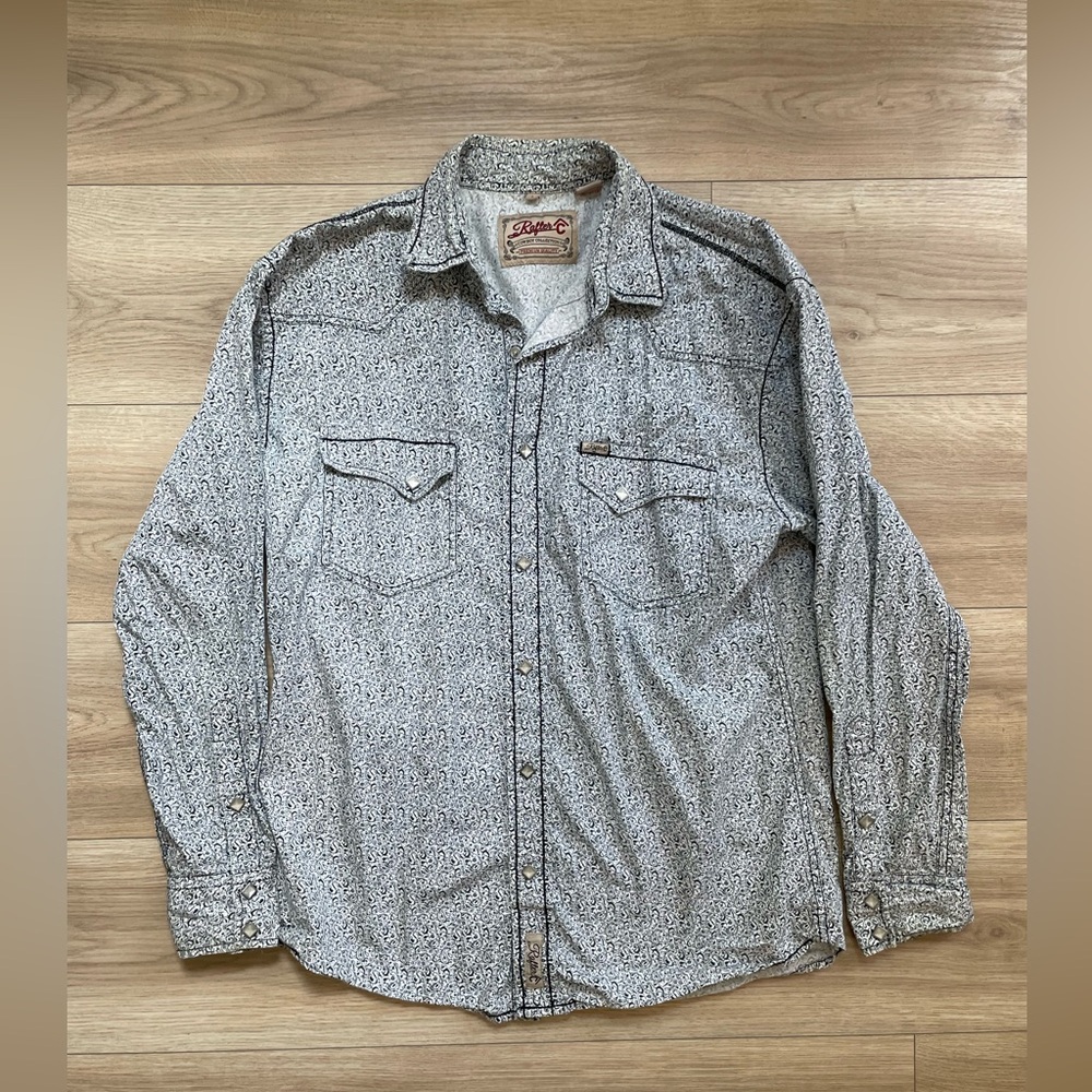 Stylish Men's Casual Button Down Shirt - Gray